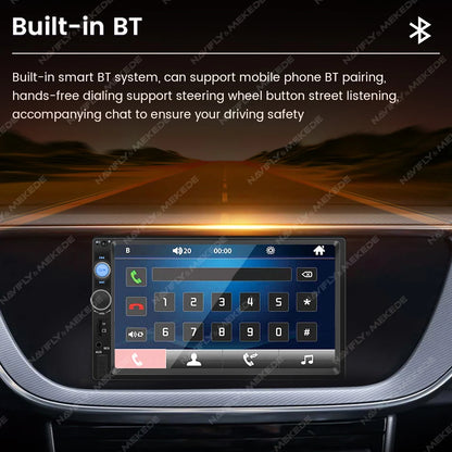 Reproductor Multimedia MP5 para Automóvil de 7 Pulgadas - Pantalla Táctil HD, Sistema Inteligente, Soporte para Cámara de Reversa y Conexión Mirror Link