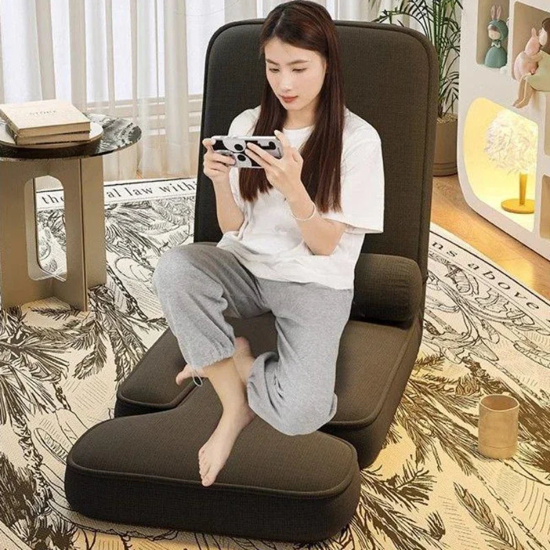 Sofá Cama Plegable 4 en 1 Ajustable con 15 Posiciones - Chaise Lounge Padded para Suelo con Cojín