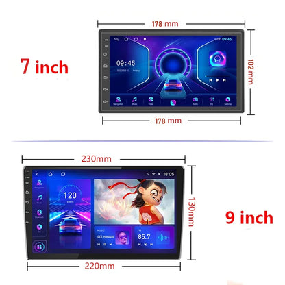 Reproductor Multimedia 2 DIN SRNUBI - Android 12, CarPlay Universal, Pantalla de 7" y 9" para Nissan, Honda, Toyota, Lada, Volkswagen y Hyundai