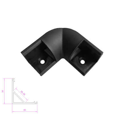 Perfil de Aluminio en Forma V/YW/U de 0.5m para Tira LED, Soporte de Canal, Cubierta DIY en Acabado Negro/Plata, Tiras de Canal de Cubierta Lechosa/Negra