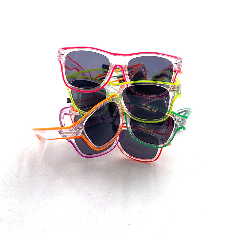 Gafas de Fiesta con Luces LED EL Neon | Gafas Luminosas para Bodas, Fiestas y Eventos Nocturnos