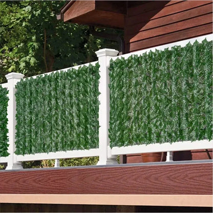 Paneles de Valla de Hoja Verde de Hiedra Artificial, Pantalla de Privacidad Falsa para Hogar y Jardín, Decoración de Balcón - 1x3m