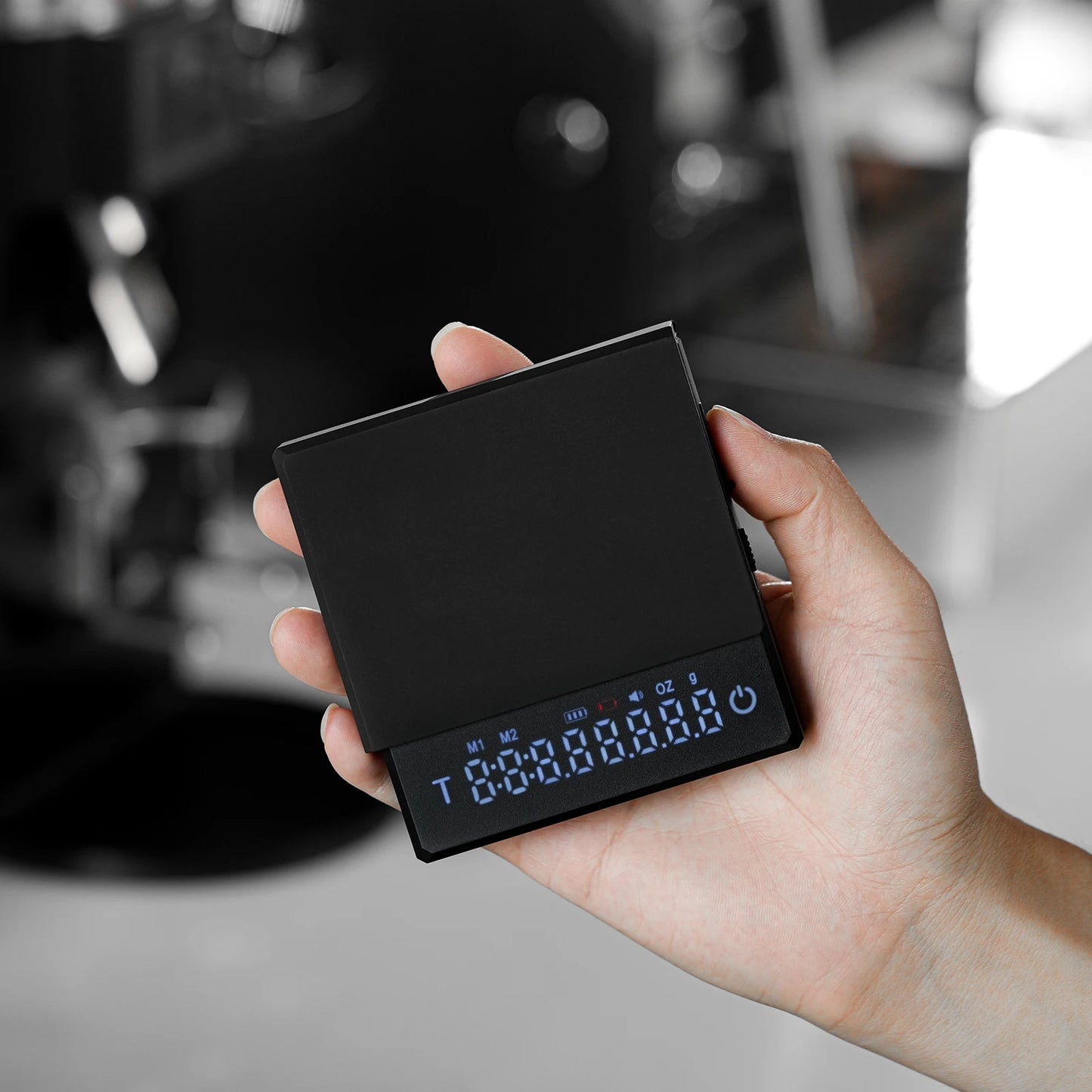 Báscula para Café Fuego Kitchen con Temporizador, Báscula Digital Recargable de Alta Precisión 0.1g, 3 Modos para Goteo y Espresso, Regalo para Baristas