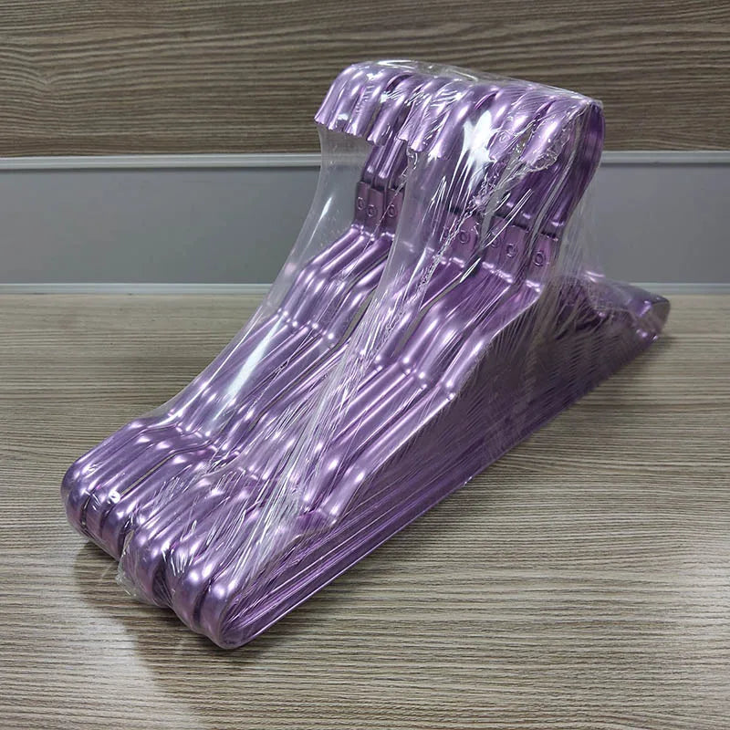 Perchas de aleación de aluminio para ropa, estante de secado para abrigos y pantalones, ahorro de espacio, almacenamiento, 5/10/20 piezas, venta al por mayor