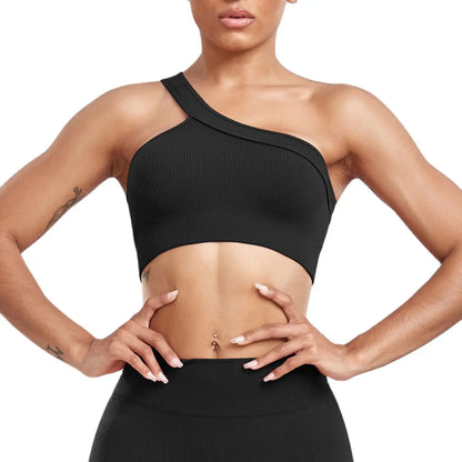 Top Deportivo CHRLEISURE para Mujer - Sujetador Deportivo Push Up Sin Costuras, Ajustado y Elástico para Fitness