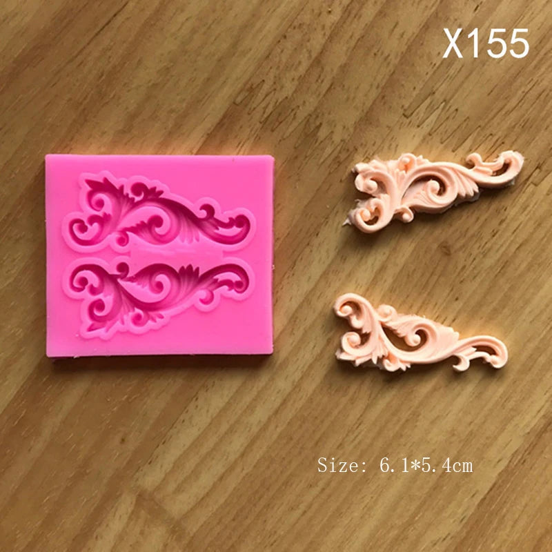 Molde de Silicona con Borde de Encaje para Manualidades - Herramienta de Cerámica y Escultura 3D