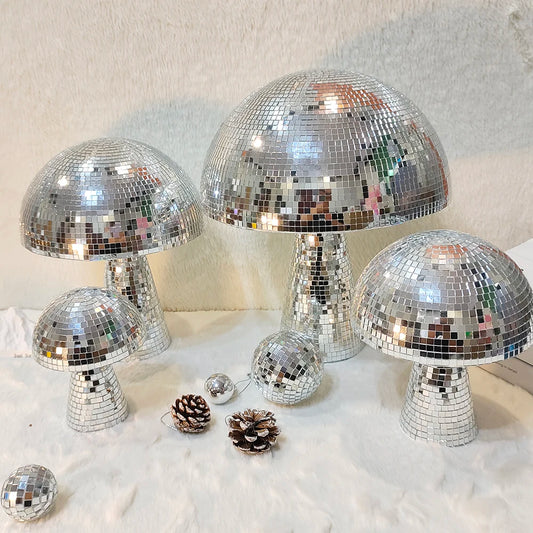 Disco Ball para Decoraciones en Casa y Fiestas, Espejo en Forma de Hongo para Bodas y Eventos