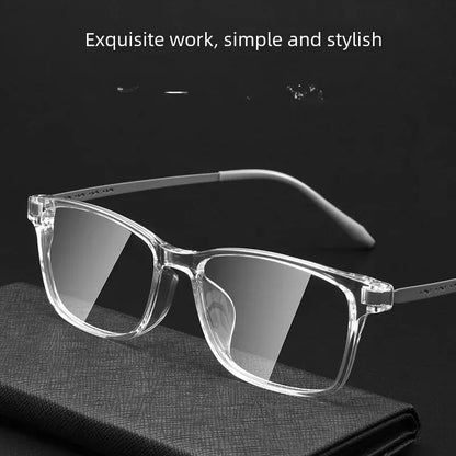 Gafas de Goma de Titanio 99103t para Estudiantes, Montura Ultraligera Tr90, Marco Cuadrado Completo, No Magnético