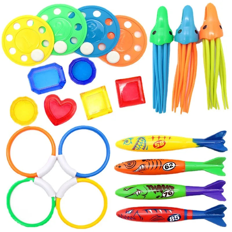 Juguetes de Buceo para Niños | Delfines, Peces, Cohetes y Diamantes para Caza de Tesoros en Piscina