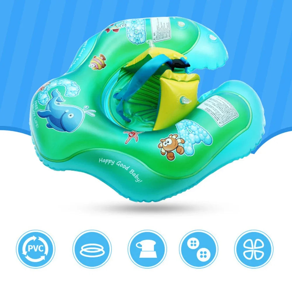 Aro de Natación para Bebé - Flotador Inflable Infantil de Dibujos Animados para Piscina, Anillo de Baño, Salvavidas Portátil