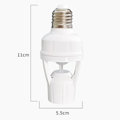 Porta Lámpara con Sensor de Movimiento E27 LED, Interruptor Inteligente PIR, Interruptor de Luz Inteligente, Sensor Infrarrojo de Cuerpo Humano, Base de Lámpara con Detector de Movimiento