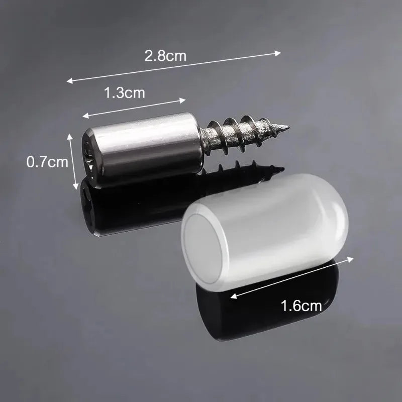 100/10 Piezas de Tornillos Autoperforantes para Soporte de Estante - Sujetadores de Placa para Armario con Mangas Antideslizantes de Silicona