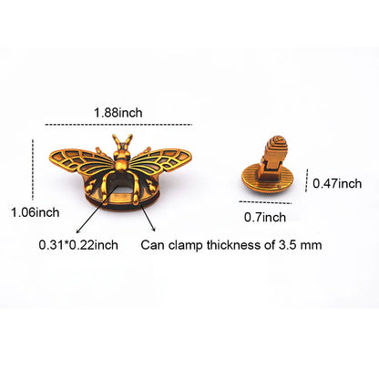 Broche de Metal en Forma de Abeja para Cierres de Bolsos, Accesorio Retro para DIY, para Bolsos de Cuero y Carteras