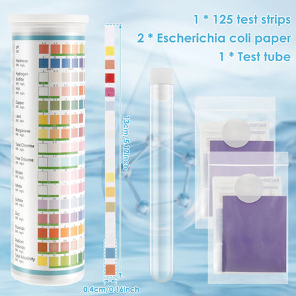 Tiras Reactivas para Acuarios, Kit de Prueba de Agua Dulce y Salada, Herramienta de Medición de pH y Carbonatos, 5-17 en 1, 100/125 Unidades