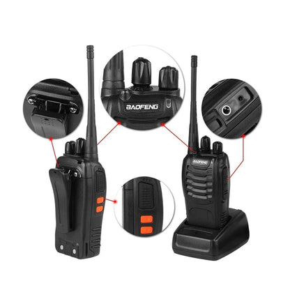 10PCS Walkie Talkie Baofeng 888S UHF 400-470MHz | Radio Bidireccional 5W Profesional de Largo Alcance para Seguridad