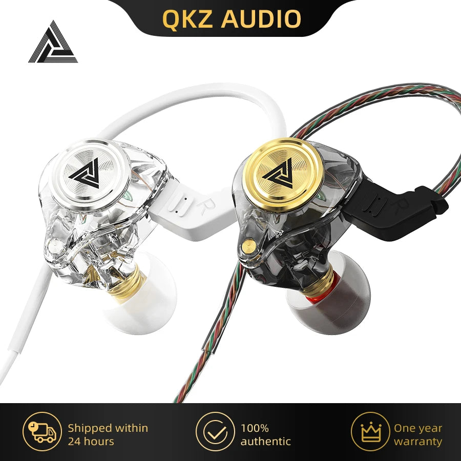 Auriculares Originales QKZ AK3 con Micrófono, Cancelación de Ruido y Sonido Estéreo para Gaming y Uso Diario