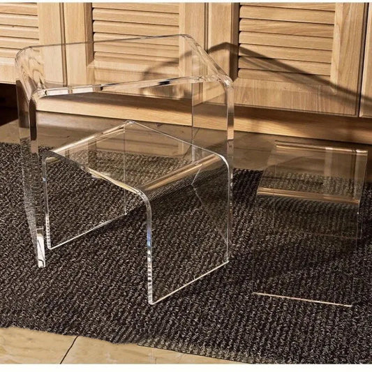 Mini Taburete Acrílico INS - Taburete Multifuncional para Hogar, Sala de Estar y Dormitorio