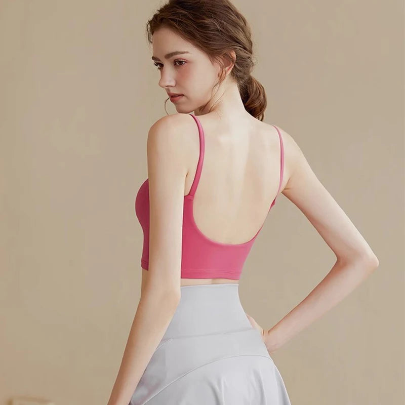 Top Deportivo para Mujer - Sujetador Deportivo Transpirable con Almohadilla Fija, Ideal para Yoga, Running y Gimnasio