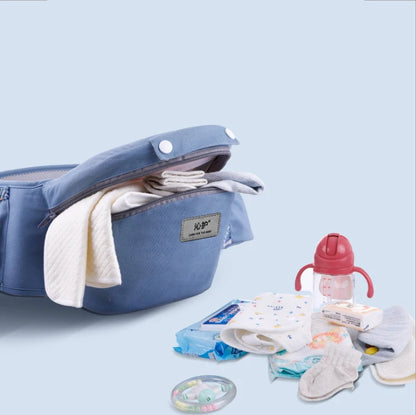 Nuevo Portabebés Ergonómico 3 en 1 para Bebés de 0 a 48 Meses - Asiento de Cadera, Envoltura Frontal y Marsupio Ergonómico