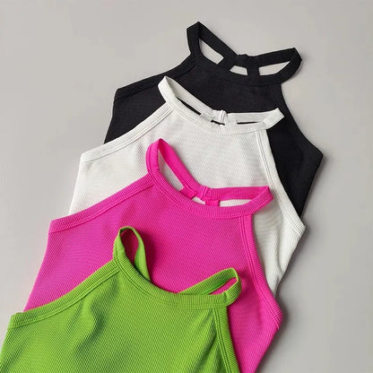 Sujetador Deportivo con Acolchado Fijo para Mujer - Top de Yoga Antichoque y Camiseta de Entrenamiento