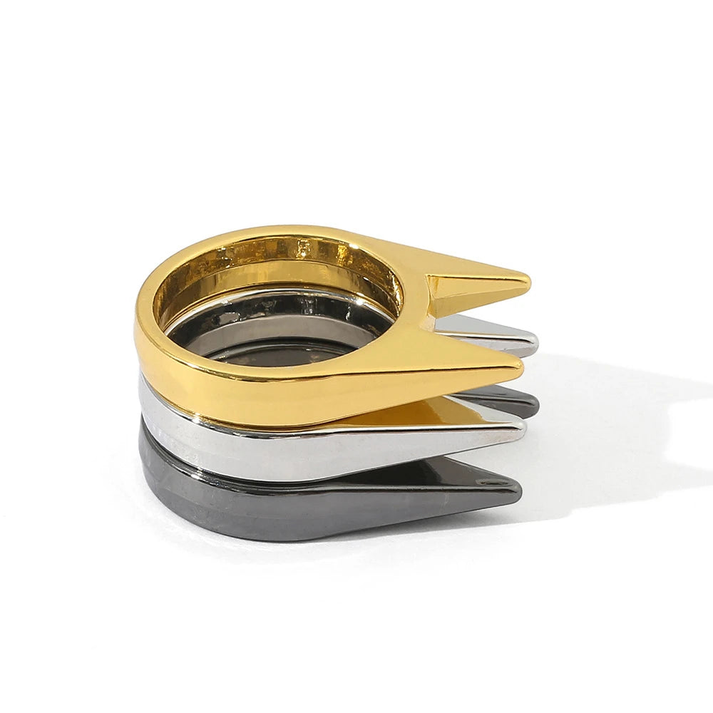 Anillo de Autodefensa de Supervivencia al Aire Libre para Hombres y Mujeres, Anillo Portátil de Autodefensa, Anillo Protector de Dedo para Arma, Senderismo y Camping, Joyería