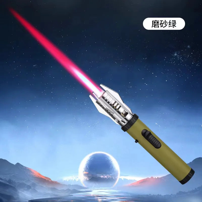 PISTOLA DE PULVERIZACIÓN de autodefensa a prueba de viento para mujer, soldadura inflable a prueba de viento, encendedor directo de alta potencia, encendedor multiselección