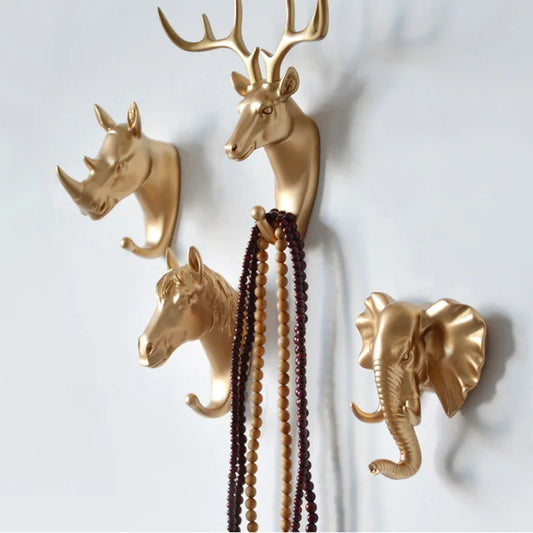 Ganchos de Modelado de Animales Creativos – Colgador Vintage para Pared, Ideal para Ropa, Sombreros, Bufandas y Decoración