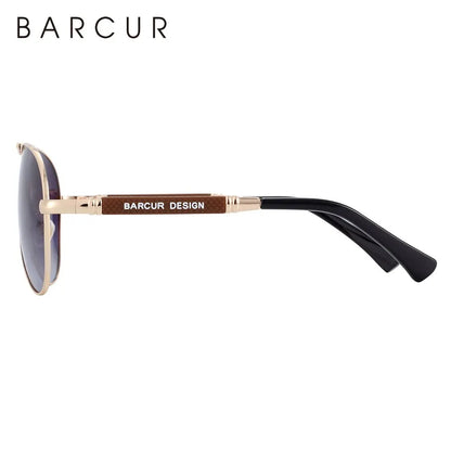 Gafas de Sol BARCUR con Montura de Diseño Memery - Lentes Polarizadas para Hombres, Gafas de Sol para Mujeres con Lentes Gradientes Piloto y Tonos Espejados