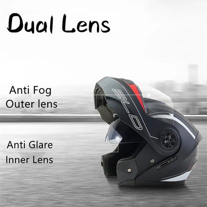 Casco de Moto Modular Abatible para Hombre y Mujer, Protector de Cara Completa Aprobado por DOT, Seguridad y Comodidad