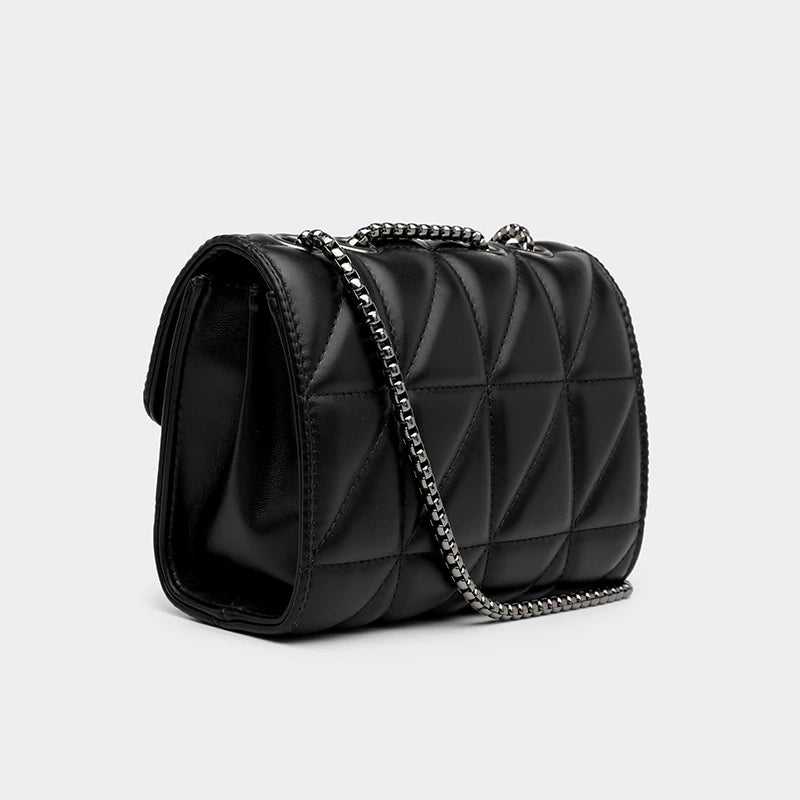 Bolso cruzado con cadena para mujer, bandolera de un solo hombro, estilo cruzado diagonal