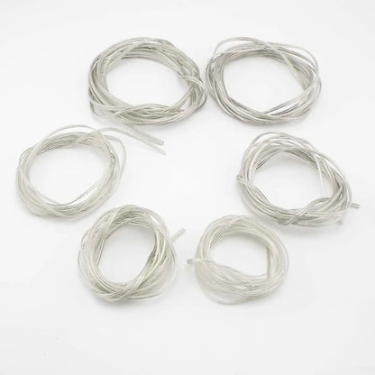 Cable de Cobre de 2 Núcleos Paralelo Transparente, Línea Plana de Alimentación CC para Tira de Luz LED, 1A-7A, 28-18AWG