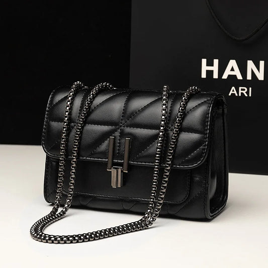 Bolso cruzado con cadena para mujer, bandolera de un solo hombro, estilo cruzado diagonal