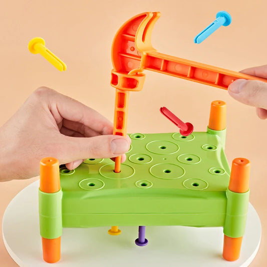 Juego Montessori de Tornillos y Uñas, Juguetes Educativos de Entrenamiento Motor Fino, Aprendizaje Sensorial y Cognición de Colores para Niños Autistas