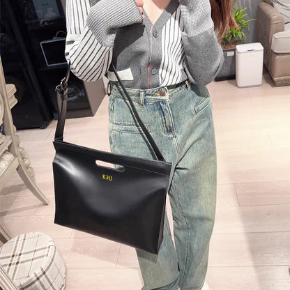 Bolso de Laptop de Lujo para Mujer - Maletín de Oficina Personalizado, Bolsa Crossbody de Gran Capacidad, Hecho en Cuero PU