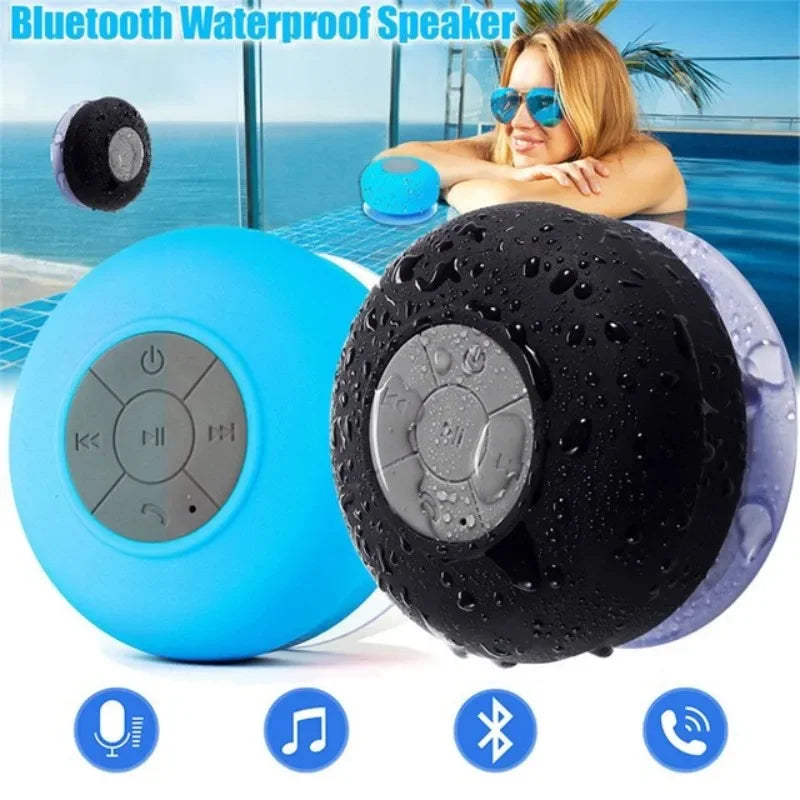 Mini Bocina Bluetooth Portátil Impermeable con Ventosa y Micrófono Integrado | Altavoz para Teléfono y Ducha, Regalo Ideal