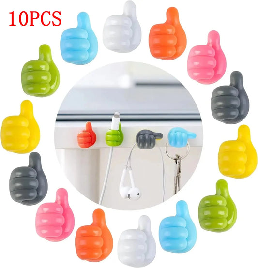 10 Piezas de Clips Organizador de Cables de Silicona - Soporte para USB, Auriculares y Mouse