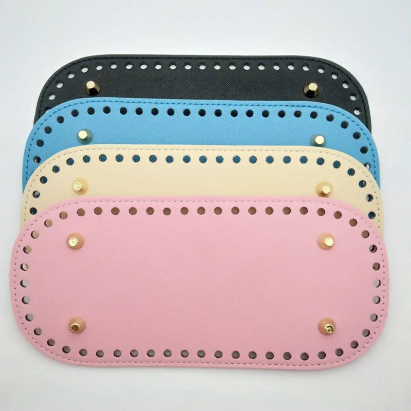 Base Ovalada de PU para Bolsa Tejida - Accesorio de Fondo para Bolsos de Crochet DIY
