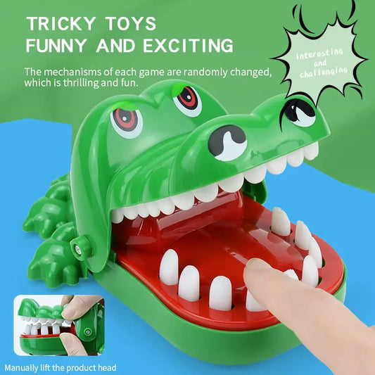 Juguete de Cocodrilo para Niños - Juego de Dentista con Dientes Masticadores, Diversión para Fiestas y Juegos de Suerte