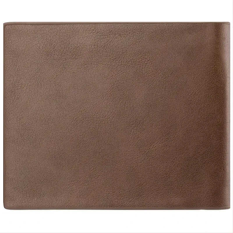 Men's Deer Head Pattern Wallet Classic 3D Embossed Design Make Three-fold Multiple Card Slots Leather Wallet