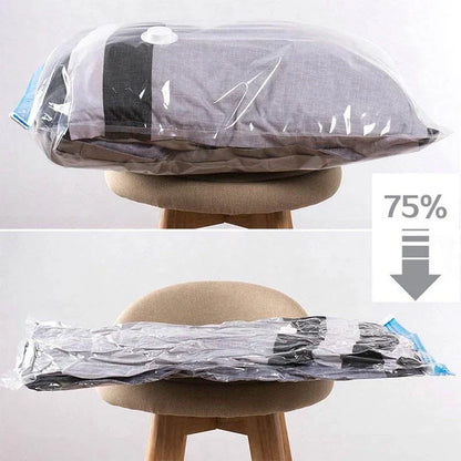 1/3/5PCS Bolsa de Vacío para Ropa con Bomba de Compresión | Bolsa Plástica Grande para Almacenaje | Contenedor de Viaje Espacioso y Protector