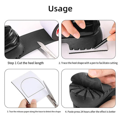 Parche Antideslizante para Suelas de Zapatos - Almohadillas de Goma Autoadhesivas para Cuidado de Tacones