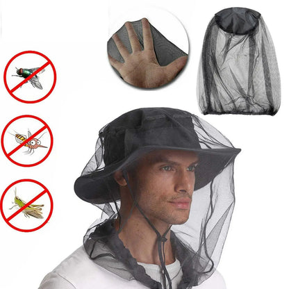 Sombrero Antimosquitos para Pesca al Aire Libre, Protector Facial para la Cabeza, Malla Antiinsectos, Cubierta para la Cabeza