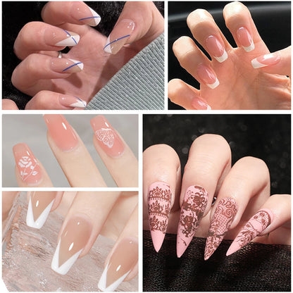 Uñas accesorios y herramientas plantillas para uñas nails Placas de estampado para uñas, juego de rascador de gelatina transparente, estampado de silicona, diseño de malvavisco, accesorios de manicura, herramienta