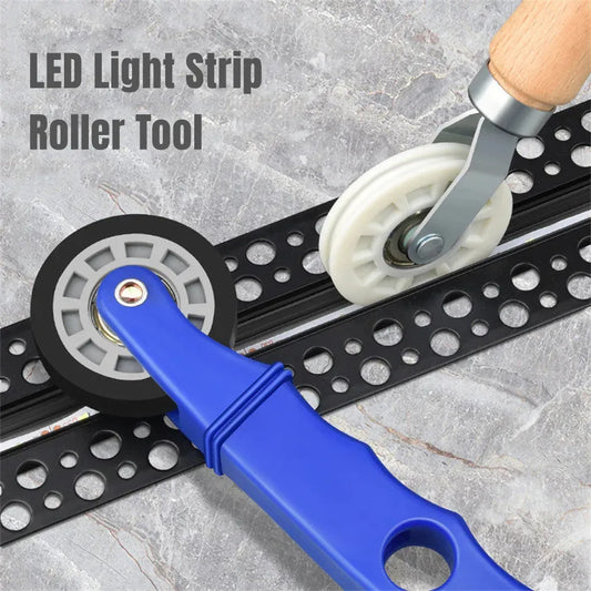 Rodillo con Mango de Madera para una Instalación Rápida de Tiras de Luces LED 6-10mm SMD2835 para Perfiles de Aluminio Lineales en Sistemas de Canales de Techo