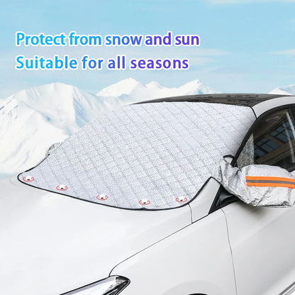 Cubierta Solar para Parabrisas de Auto SEAMETAL - Protector UV y Nieve Magnético para Ventana Frontal (Cubierta de Nieve Engrosada)