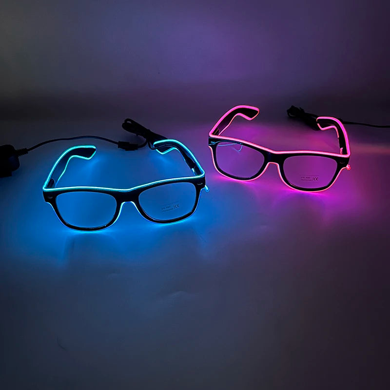 Gafas Luminosas LED con 3 Modos - Gafas Fluorescentes para Fiestas, Halloween y Navidad