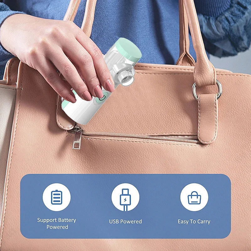 Nebulizador Médico Portátil Mini - Inhalador para Asma y Enfermedades Respiratorias, Terapia en Casa para Adultos y Niños