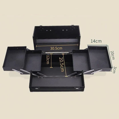 Nuevo Estuche Profesional de Aluminio para Cosméticos | Caja de Herramientas para Peluquería, Estilismo y Manicura con Cerradura de Doble Tarjeta y Diseño Resistente