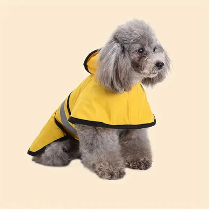 Capa Impermeable y Cortaviento Ajustable para Perros, Mantén a tu Mascota Seca y Cómoda bajo la Lluvia
