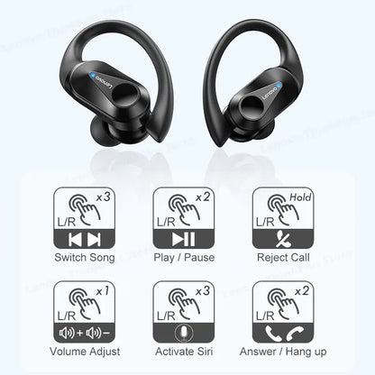 Auriculares Inalámbricos Lenovo LP75 Bluetooth 5.3 - Deportivos, Estéreo HiFi, Reducción de Ruido, Display LED